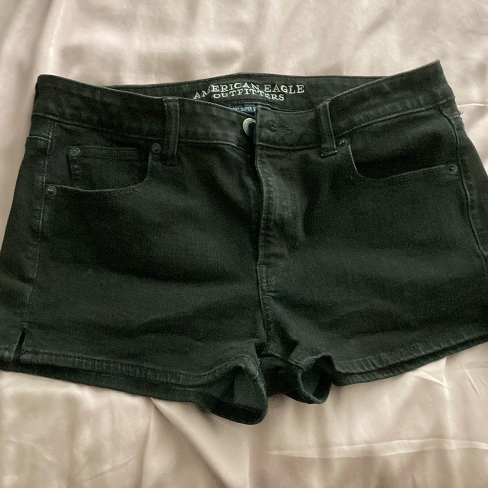 American Eagle high rise shortie size 10 black jean shorts (bundle 2 for $16)